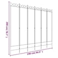 thumbnail image 4 of vidaXL 6-Panel Room Divider Brown 240x200 cm Fabric, 4 of 5