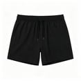 thumbnail image 5 of ClodeEU Women's High Waisted Drawstring Athletic Shorts, Elastic Waist Running Shorts with Pockets Black,Women's Plus L, 5 of 5