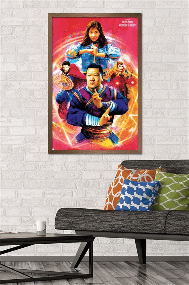 Marvel Doctor Strange in the Multiverse of Madness - Ensemble Wall Poster, 22.375" x 34", Framed