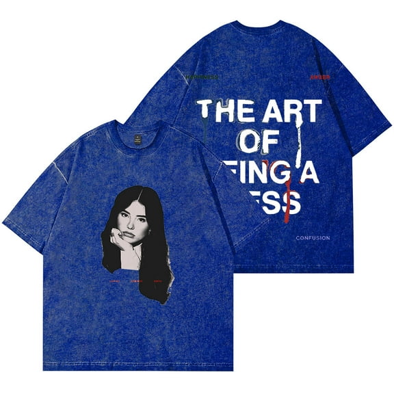 Lauren Spencer Smith Photo Wash T-Shirts The Art Of Being A Mess Merch Unisex Cotton Short Sleeve