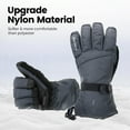thumbnail image 3 of WARMOUNTS Ski Gloves for Men/Women, 3M Thinsulate Waterproof Winter Snow Gloves, Touchscreen Winter Warm Gloves for Skiing Skating Snowboarding Snowmobile, Grey, XL, 3 of 9