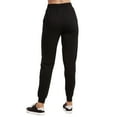 thumbnail image 4 of Couver Women's Cotton Stretch Active Jersey Jogger Pants with Pockets, Black XL, 1 Pack, 4 of 4