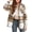 Brown-1, variant on Arshiner Girls Casual Flannel Plaid Jackets Button Down Long Sleeve Shirts Blouses Tops with Pockets
