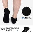 thumbnail image 2 of Mens Athletic Running Socks: UNEEI Breathable Moisture Wicking Sports Ankle Socks with Arch Support, 10 Pairs Low Cut Breathable Seamless Socks, Size 11-13, 2 of 6