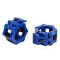 thumbnail image 1 of 2" Quick Release Barbell Lock Clips Barbell Plate Plastic Clips (Blue) 1 Pair, 1 of 5