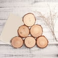 thumbnail image 2 of Posavasos de rodajas de madera redondas naturales, 6 uds., sin terminar, para manualidades, 2 of 5