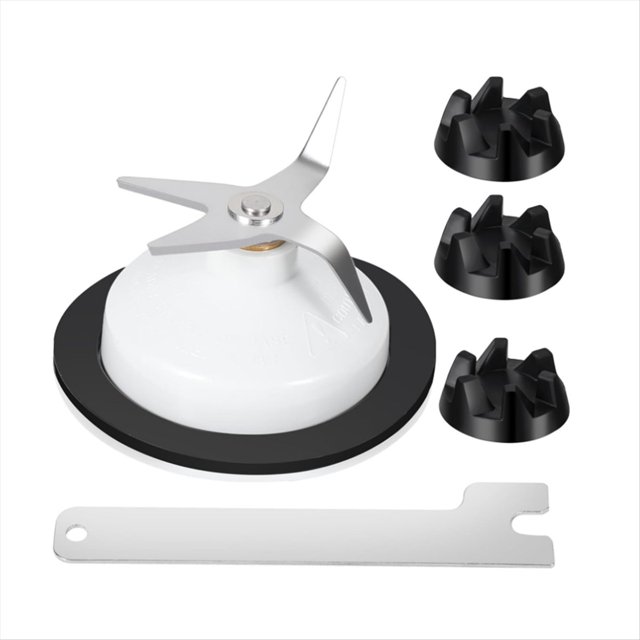 9704230 Acoplador de Licuadora con Kit de Llave Cuchilla de Licuadora de 4 Hojas con Junta de Goma para Piezas de Licuadora