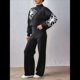 thumbnail image 4 of Conjunto de 2 Piezas para Mujer: Jersey de Punto de Larga y Pantalón , Chándal A Juego Negro XL, 4 of 10