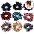 thumbnail image 2 of 9PCS Cheveux Scrunchies Mode Solide Couleur Perles Créatif Cheveux Cravate Ponytail Titulaire, 2 of 10