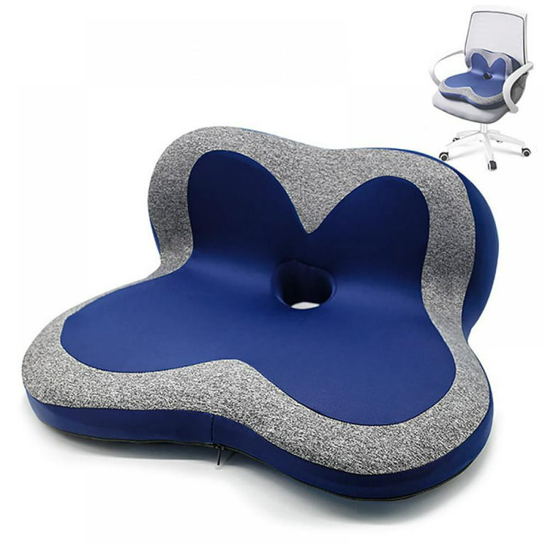 Office Chair Washable Pillow , Lumbar & Back Support Memory Foam Seat  Cushion