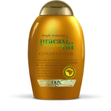 OGX Deeply Restoring   Pracaxi Recovery Oil Anti-Frizz Conditioner with Murumuru Butter to Intensely Hydrate Curly & Wavy Hair, Sulfate-Free Surfactants for Color-Treated Hair, 13 fl. oz