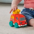 thumbnail image 3 of Fisher-Price Chime & Ride Fire Truck Push-Along Toy Vehicle for Infants with Fine Motor Activities, 3 of 6