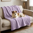 thumbnail image 4 of Tong Blanket Yellow For Soft Polyester Blanket With Knit Pattern Blanket For Couch Bed Crate Machine Washable, 4 of 4