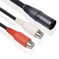 thumbnail image 3 of XLR Male to 2-RCA Female Microphone Adapter Cable for Mic Speaker Amplifiers, 3 of 6