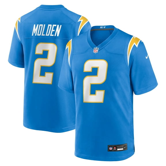 Men's Nike Elijah Molden Powder Blue Los Angeles Chargers Team Game Jersey