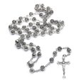 thumbnail image 1 of Collar con colgante de rosario católico con cuentas, joyería religiosa, 1 of 5