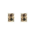 thumbnail image 3 of Clara Pucci 2Ct Synthetic Yellow Moissanite Emerald Cut VVS1 Push Back Stud 14k Solid hypoallergenic Gold Designer Earrings For April, 3 of 7