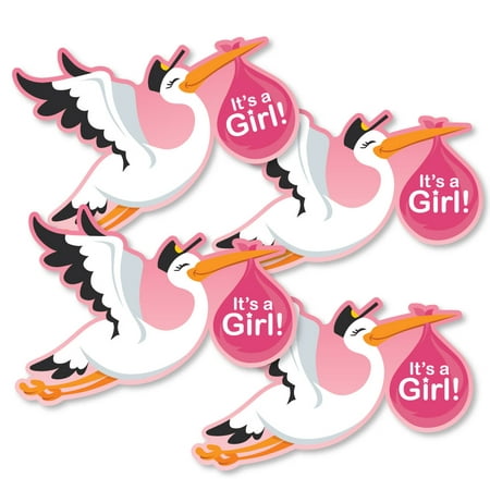 Girl Special Delivery - Decorations DIY Pink It's A Girl Stork Baby Shower Party Essentials - Set of 20