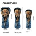 thumbnail image 7 of Yuyamidu 3D Dachshund Golf Club Head Covers Cute PU Leather Driver Headcover, Fairway Wood Head Cover, Golf Hybrid Head Cover for Women, 7 of 7