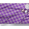 thumbnail image 3 of Soimoi Purple Japan Crepe Satin Fabric Artistic Flower Damask Print Fabric by Yard 42 Inch Wide, 3 of 3