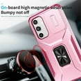 thumbnail image 2 of For Samsung Galaxy A16 Slim Fit Shockproof Hybrid with Slide Camera Cover & Rotated Ring Kickstand, [Military-Grade] Phone Case For Samsung Galaxy A16 6.7",Pink,For Galaxy A16, 2 of 8