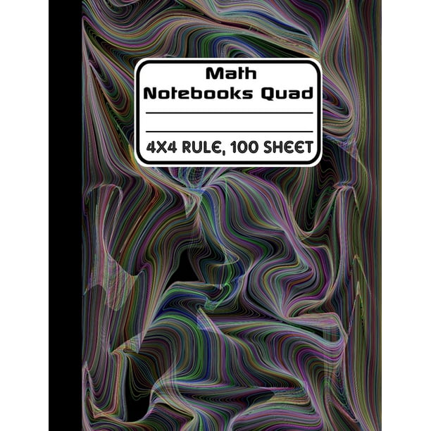 math notebooks quad 4x4 rule, 100 sheets Graph Paper Quad Ruled