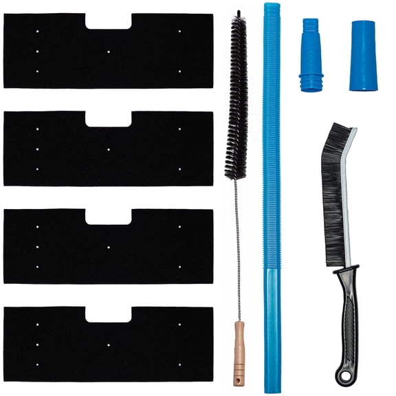 GE Washer Dryer Combo Cleaning Kit, WH01X35719 Lint Filter Replacement, Dryer Vent Brush, Vacuum Hose Attachment & Crevice Tool, PFQ97HSPVDS, 9PCS