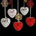 thumbnail image 6 of DefiDgd 12pcs Valentines Day Decor Heart Ball Ornaments,Glitter White and Red Heart Shaped Baubles Ornaments for Valentine's Day Wedding Anniversary Party Supplies Home Tree Decorations, 6 of 8