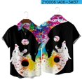 thumbnail image 1 of Chemise d'Été 2022 à Manches Courtes Imprimée 3D Sans Risque Tendance Nationale pour Hommes 059, 1 of 5