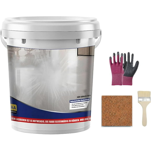 Vansen Floor Paint, Epoxy Colored Sand Floor Paint, High Gloss Marble Finish Epoxy Floors Coating, Wear-Resistant Anti-Slip Self-Leveling Epoxyfloor Paints, Waterproof (Covering 3 square feet,K#)