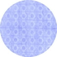 thumbnail image 1 of Ahgly Company Indoor Round Abstract Blue Modern Area Rugs, 5' Round, 1 of 4