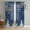 blue, variant on Christmas Black Sheer Curtains 45 Inches Long, Winter Snowman Xmas Pine Branch Cardinal Bird Light Filtering Window Curtains for Living Room, Rod Pocket Voile Sheer Drapes, 52"Wx45"L, 2 Panels