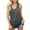 Gray, variant on Casual Sleeveless Racerback Tops with Pocket Women's Basic V-Neck Tank Tops