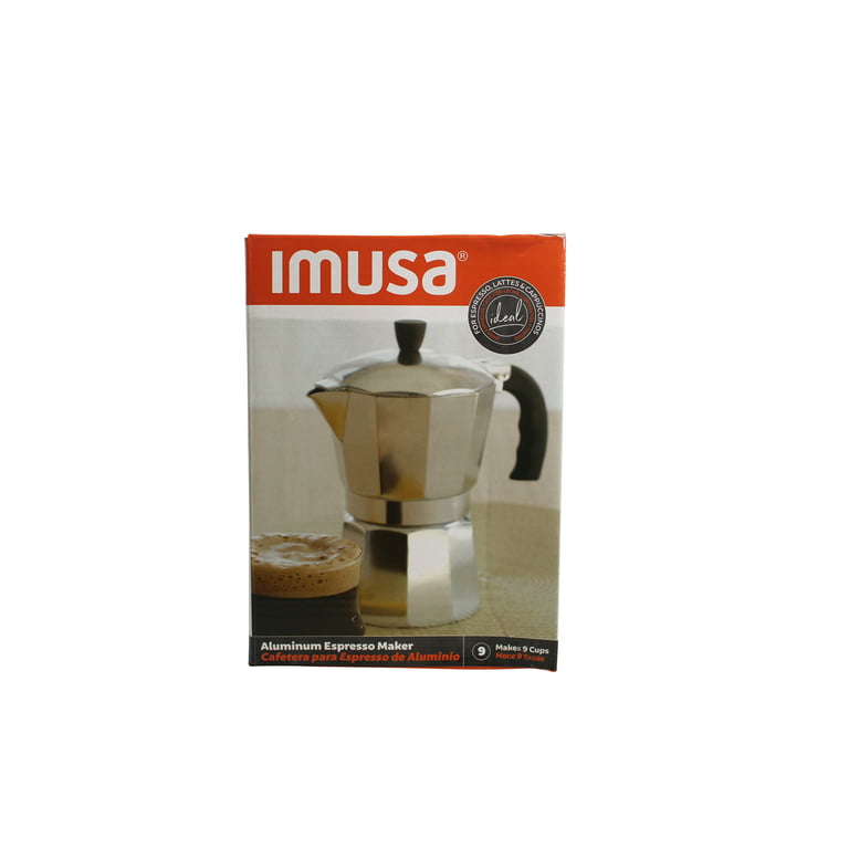 IMUSA USA B120-45V Extra Large Aluminum Stovetop 12-Cup Classic Italian and Cuban Espresso Maker (B120-45V)