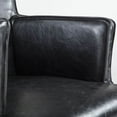 thumbnail image 5 of World Interiors Avery 18.5" Eco-Friendly Leather Accent Chair in Black, 5 of 6