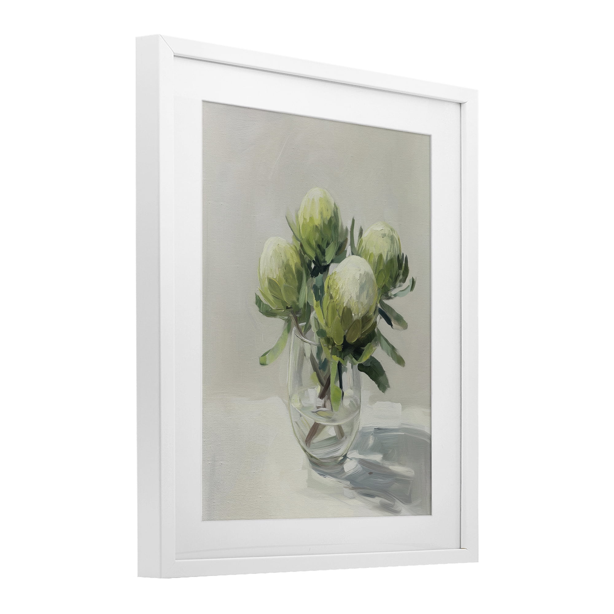 Stupell Industries Glass & Bloom Still Life White Framed Print Under Glass, design by Svetlana Aleynikova
