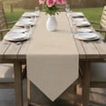 thumbnail image 6 of Vintage Cream Table Runner Linen Burlap Table Runner 48 Inches Long Farmhouse Retro Beige Solid Color Dresser Scarves for Kitchen Island Coffee Dining Room Party Wedding Holiday Decoration 13"x48", 6 of 8