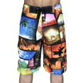thumbnail image 1 of Pantalones de playa de secado rápido para hombre, ropa deportiva informal de cinco puntos, a cuadros, color negro, verano, 2023 Fivean unisex, 1 of 2