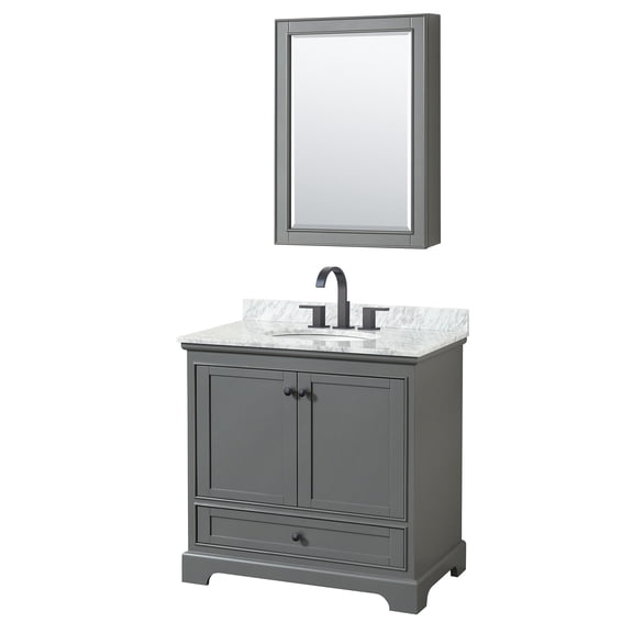 Wyndham Collection Wcs202036scmunomed Deborah 36" Free Standing Single Vanity Set - Dark