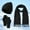 Black, variant on Winter Beanie Hat Scarf Gloves Set for Women 3 in 1 Set (Black One Size)