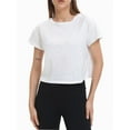 thumbnail image 3 of Short Sleeve Cropped Tops for Women Crew Neck Basic Casual Crop T-Shirt Relaxed Fit, 3 of 4