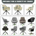 thumbnail image 6 of ZIATUBLES Daisy Sprig Print Office Swivel Armchair Cover Stretchable Mid-Back Vanity Desk Chair Slipcover Leisure Dining Room Chair Protector for Living Room Decor, 6 of 7