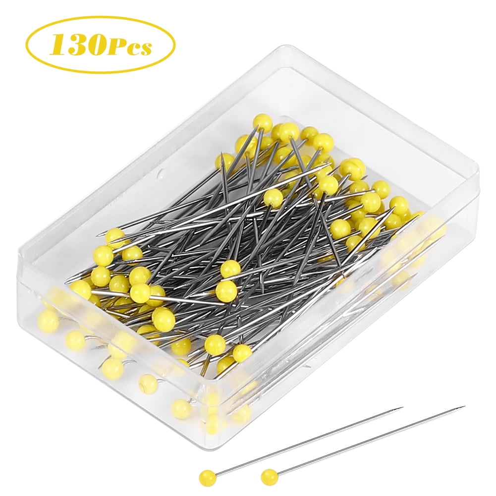 Y&YUAN 1-1/4 Inch Color Sewing Pins Ball Glass Head Straight Quilting Pins 32MM 250 Pieces 