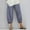 Blue pants for women, variant on Wycnly on Sale Cropped Pants for Women Womens Cropped Pants Fashion Classic Plaid Print Loose Irregular Straight Leg Trousers Casual Cotton Linen Elastic Waist Crop Pants with Pockets