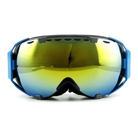 Ediors Ski Snowboard Goggles,Anti Fog Eyewear Double Lens snow Mountain/UV Protection goggle for Male and Female (105-10, Revo (Best Cross Country Ski Goggles)