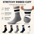 thumbnail image 6 of KuKeDi 5 Pack Warm Winter Crew Socks for Men and Women, Thick Cotton Blend Socks, 6 of 8