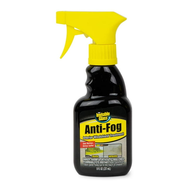 Invisible Glass 92472 Spray limpiador de vidrios antivaho para automóviles de 8 onzas para vidrios y espejos interiores de automóviles para evitar el empañamiento y mejorar la visibilidad de conducció