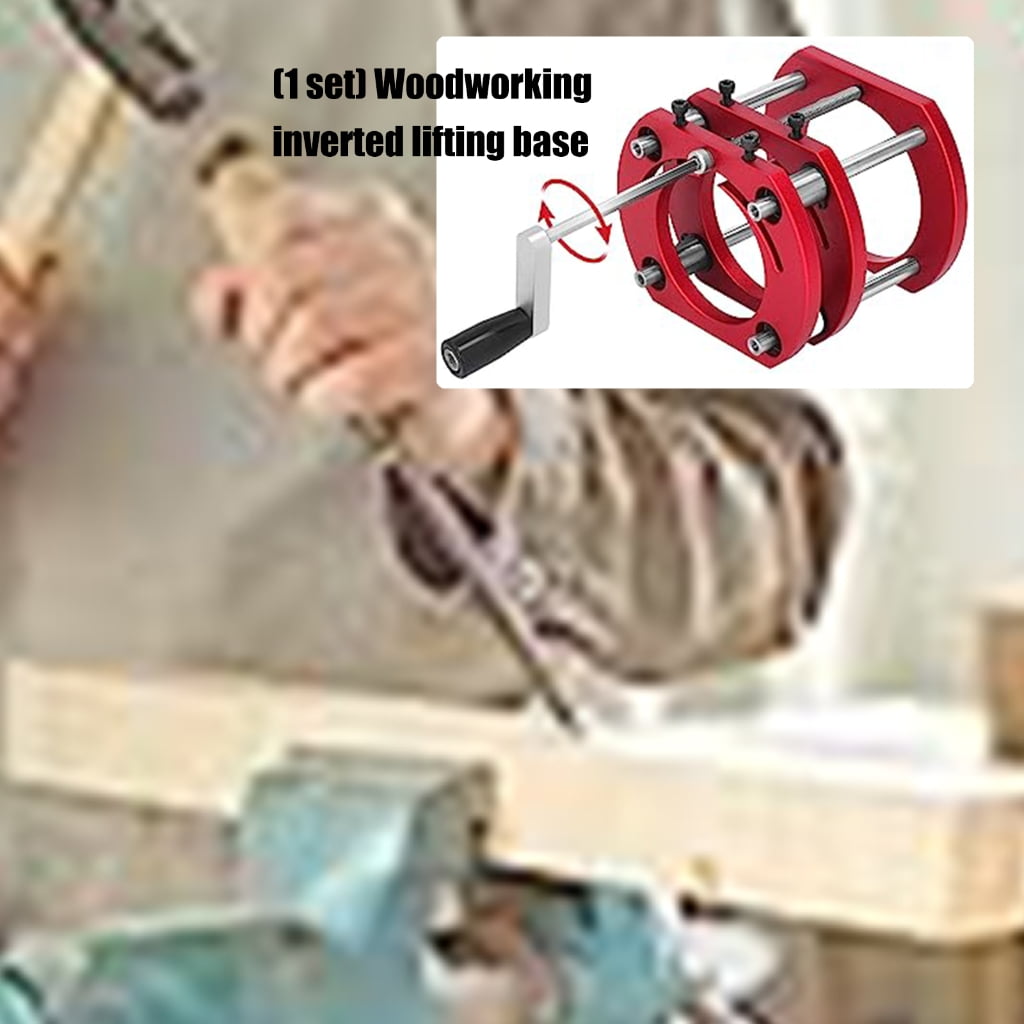 Precise Router Table Base For Woodworking With Crank Handle Adjustment And Four Clamp System For Compact Trimmers