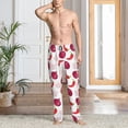 thumbnail image 2 of Mens Pajama Pants Bottoms with Pockets - Chili Pepper onion Print Comfy Mens Pj Pants, Soft Men Lounge Pants, 2 of 5