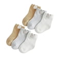 thumbnail image 2 of 3 pares de adorables calcetines para niños con dibujos animados, de algodón, transpirables, para primavera y otoño (Panda, talla XS, 0-6 meses), 2 of 8